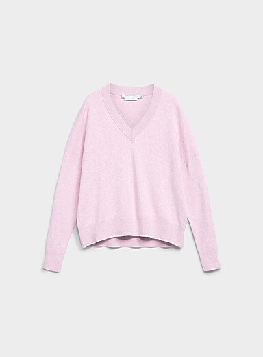Contemporaine Pink Loose pure cotton sweater for women