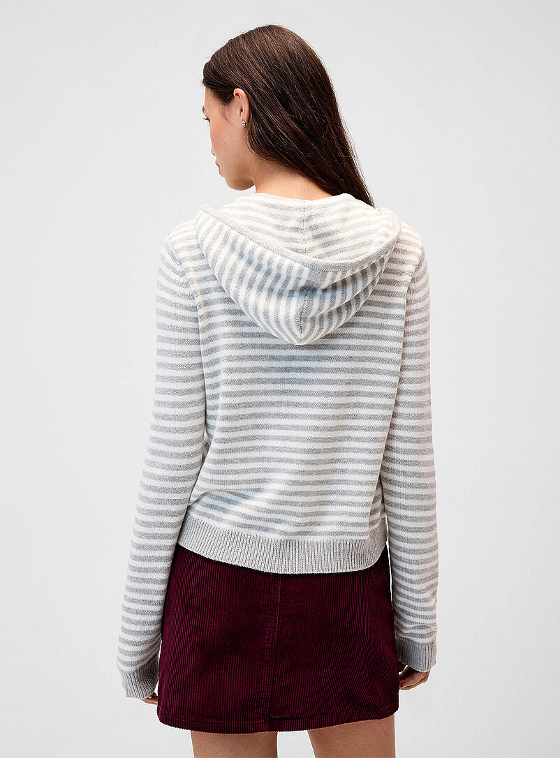 Hooded striped zip-up cardigan | Twik | Stripes & Patterns | Simons