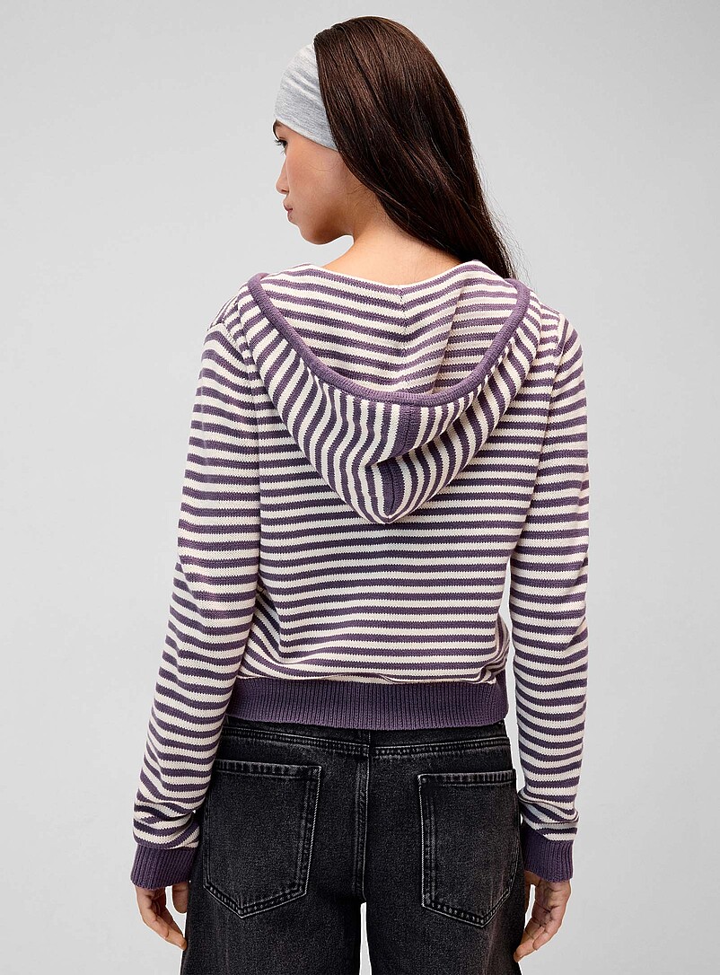 Hooded striped zip-up cardigan | Twik | Stripes & Patterns | Simons