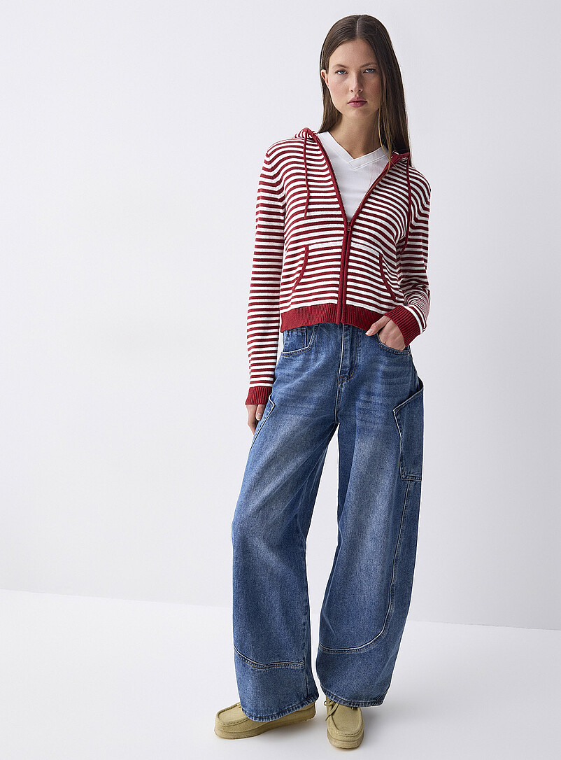 Hooded striped zip-up cardigan | Twik | Stripes & Patterns | Simons