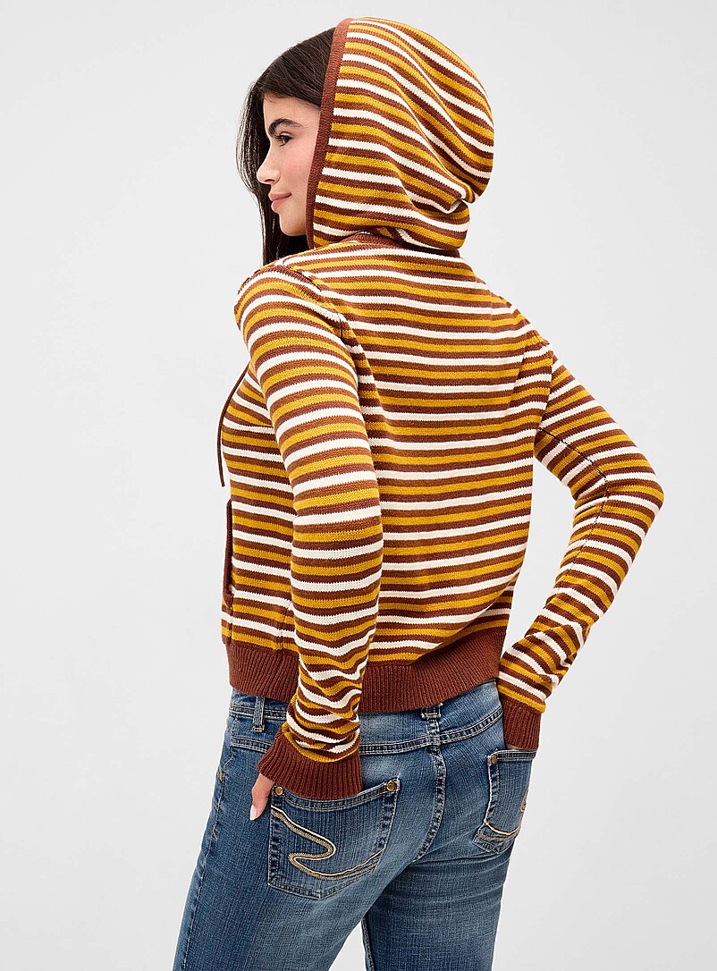 Hooded striped zip-up cardigan | Twik | Stripes & Patterns | Simons