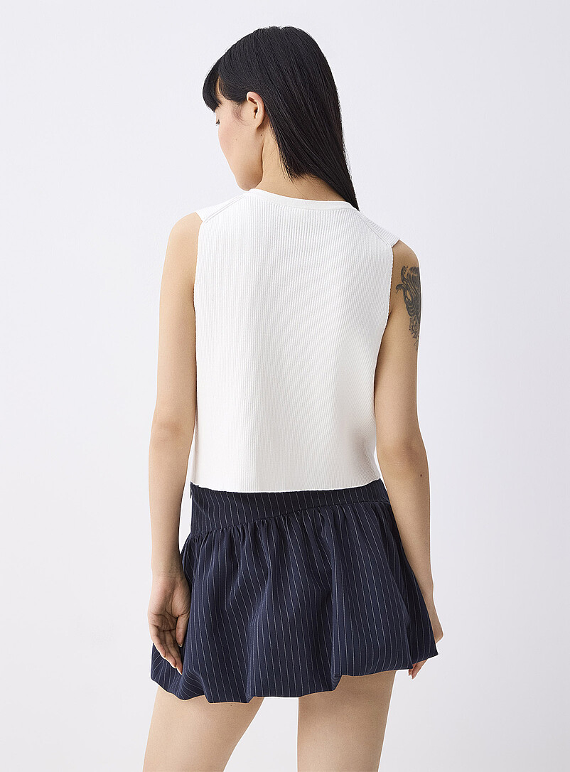 Twik White Three bows sweater vest for women