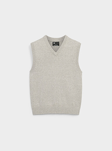Recycled cotton knit sweater vest