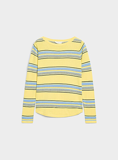 100% cotton striped sweater