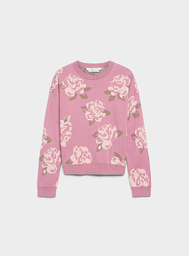 Le chandail jacquard floral pur coton retransform&eacute;