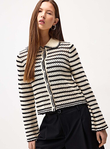 Le cardigan crochet ray&eacute;