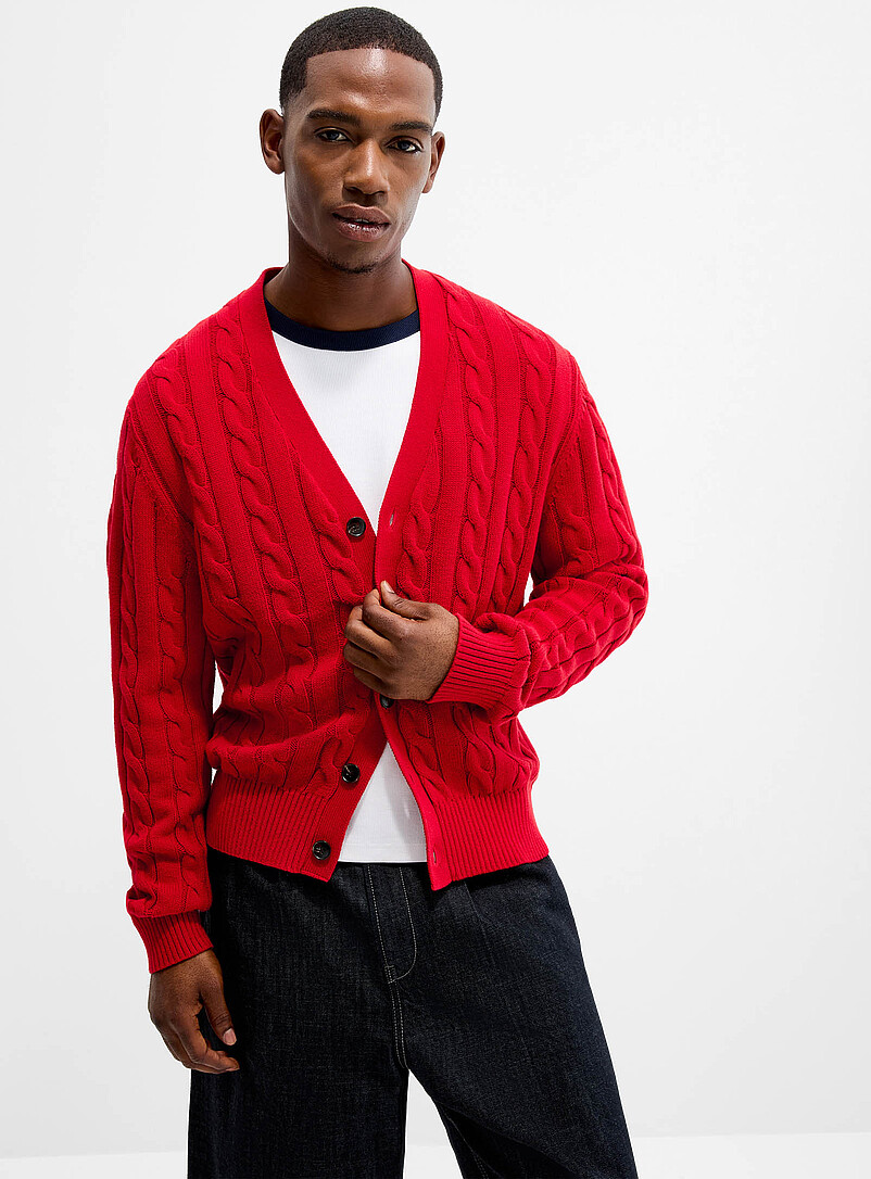 Cable-knit cardigan | Le 31 | Shop Men's Shawl Collar Sweaters