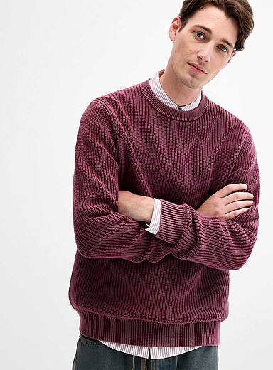 Muted ribbed sweater