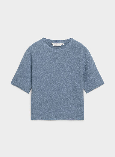 100% reprocessed cotton textured sweater product image 2