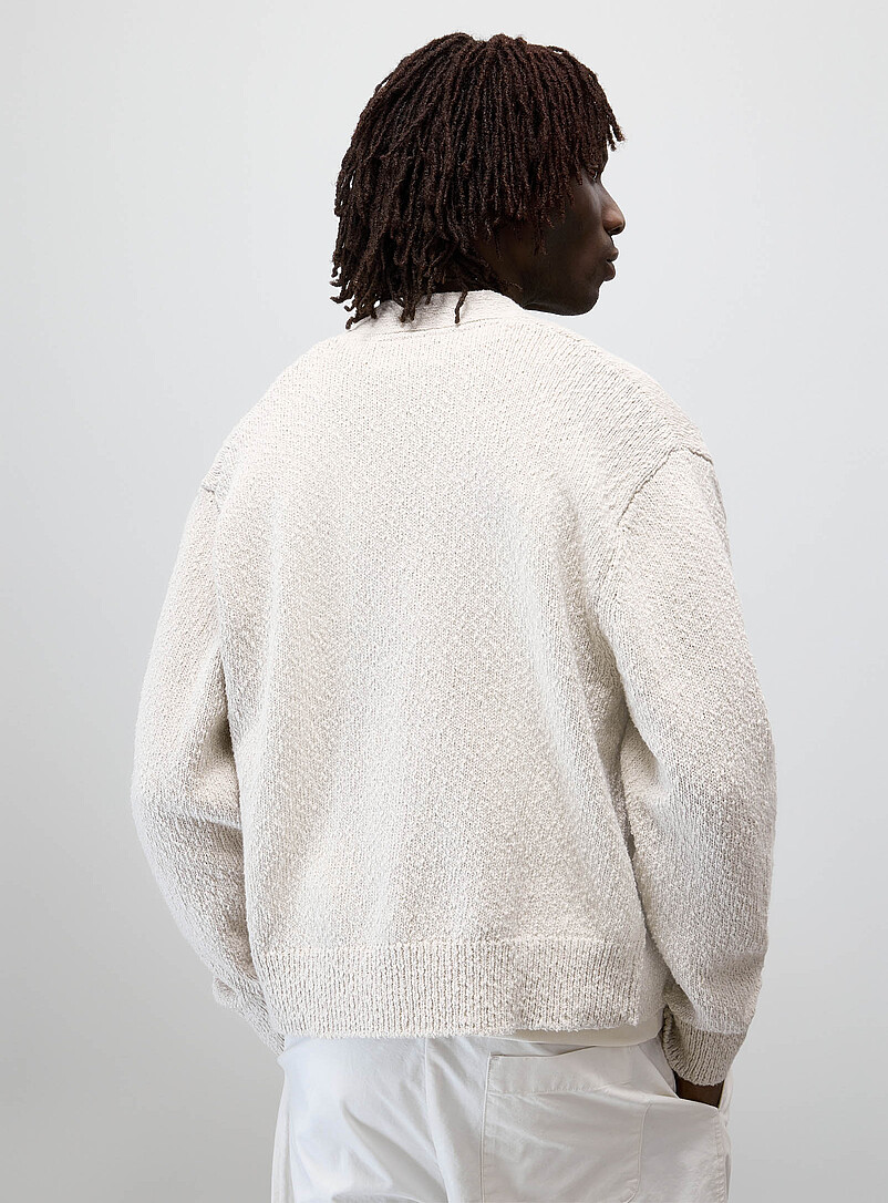 Textured knit cardigan | Le 31 | Shop Men's Shawl Collar Sweaters