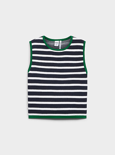 Bright stripe sweater vest