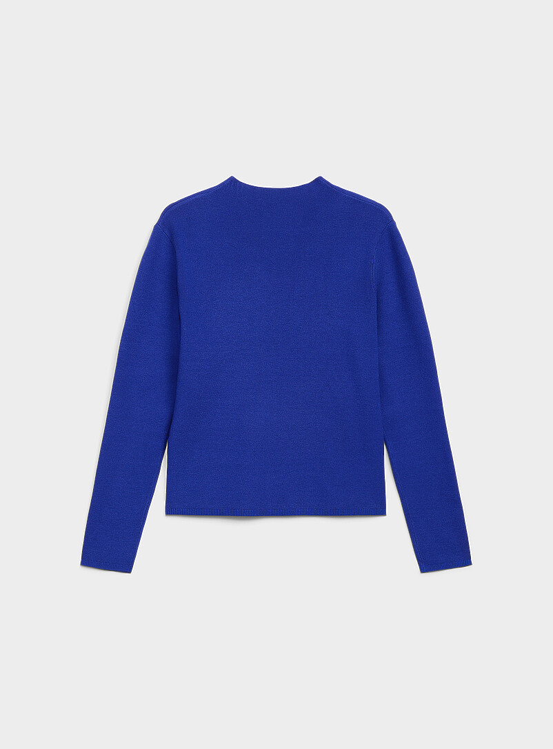 Contemporaine Oxford Fine-knit mock-neck sweater for women