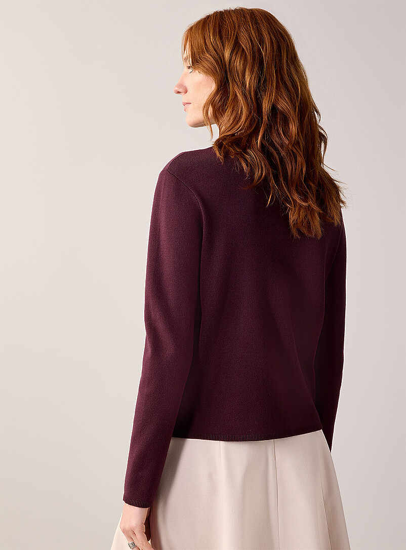 Contemporaine Oxford Fine-knit mock-neck sweater for women