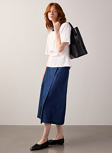 Ruched waist fine-knit sweater