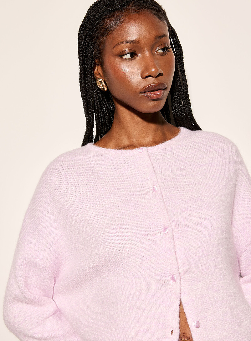 Satiny buttons soft cardigan | Icône | Shop Women's Cardigans | Simons