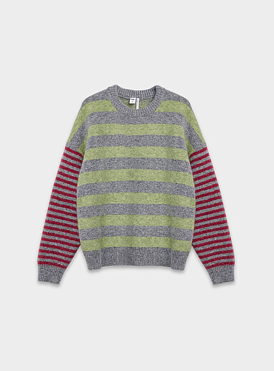 Twik: Le chandail surdimensionn&eacute; &agrave; motif Gris &agrave; motifs pour femme