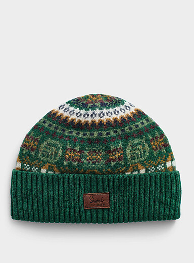 Reprocessed lambswool 1840 jacquard tuque <b>Our History, Our Heritage Collection</b>