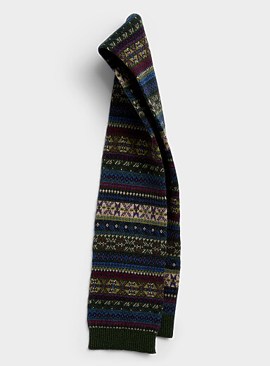 L'&eacute;charpe Fair Isle laine d'agneau recycl&eacute;e