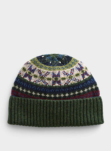 Recycled lambswool Fair Isle tuque