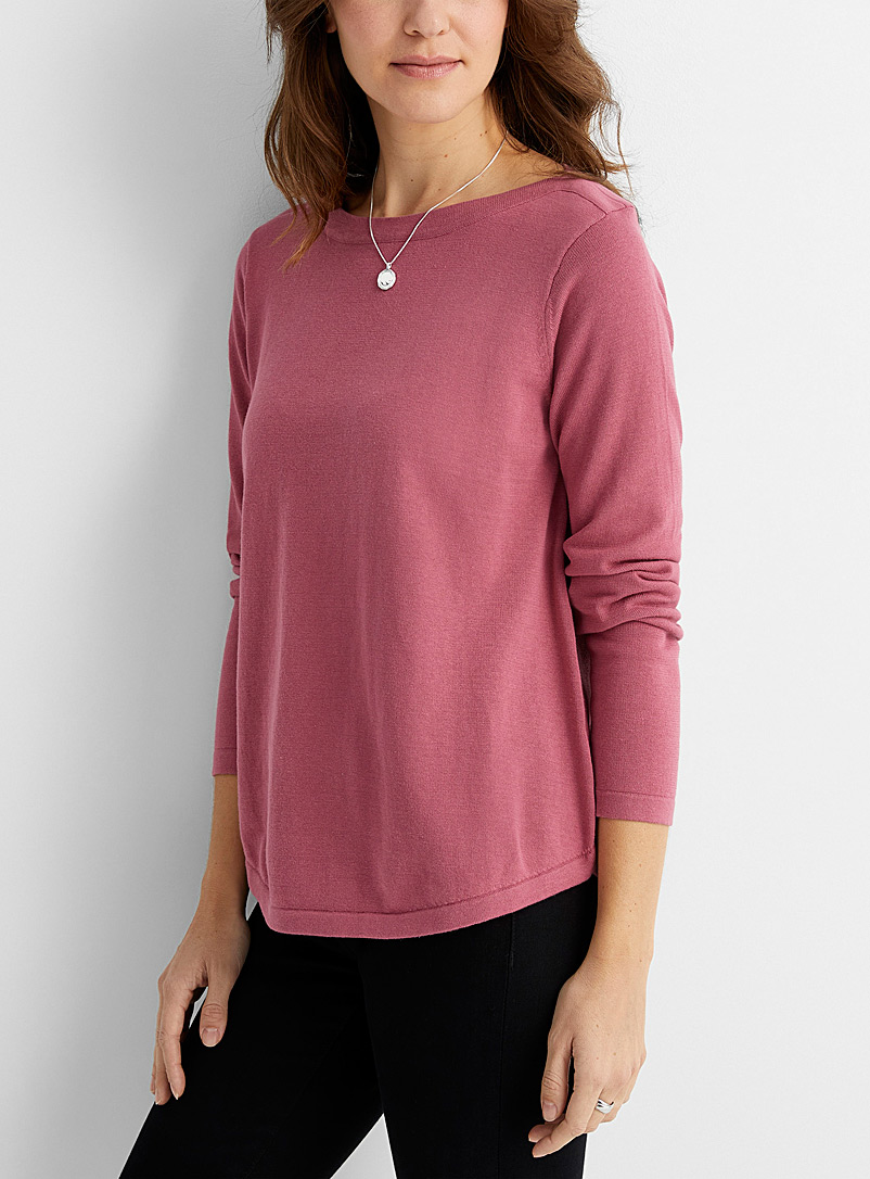 women's boat neck sweaters