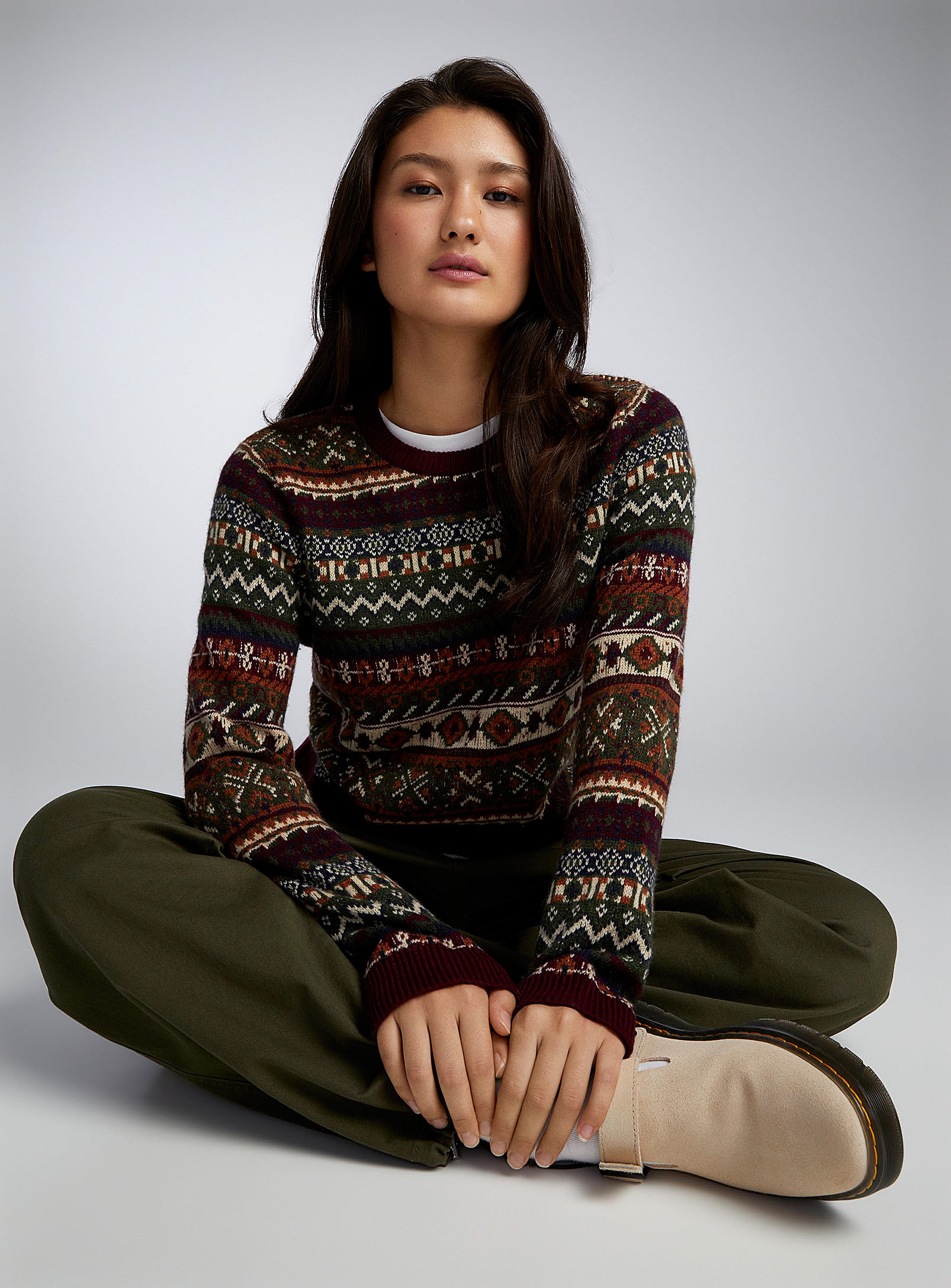 Twik Fair Isle Fitted Sweater In Assorted