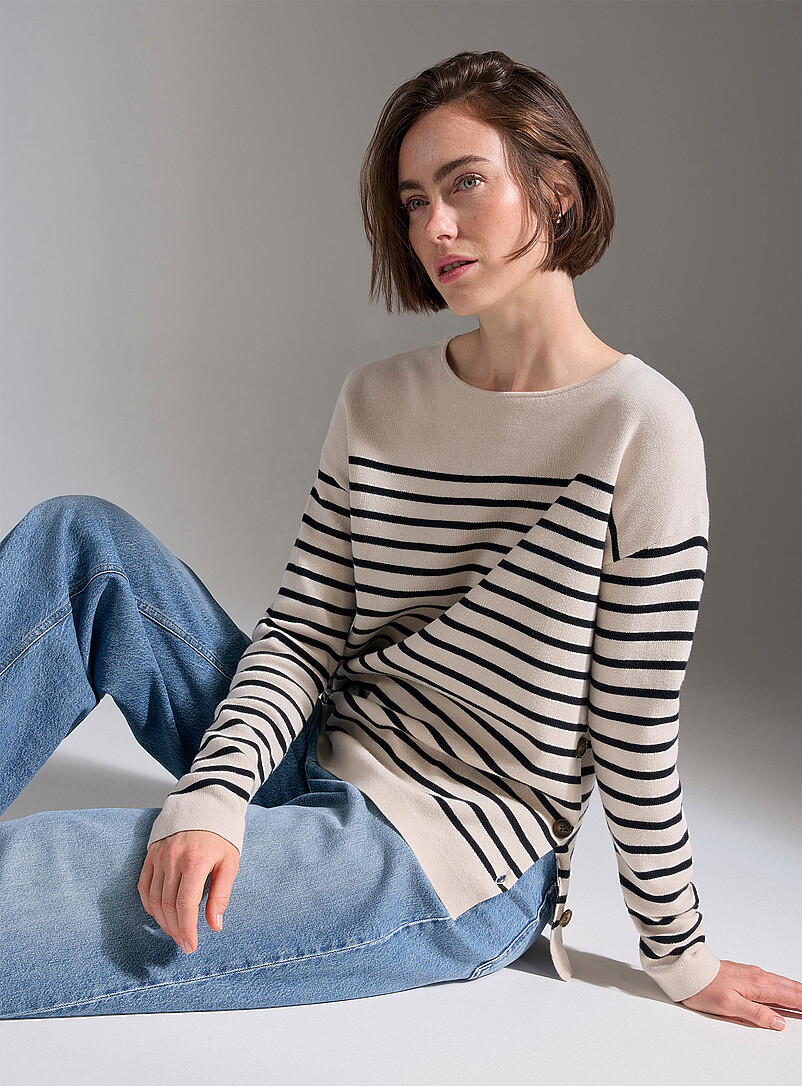 Structured boat-neck sweater product image (primary)