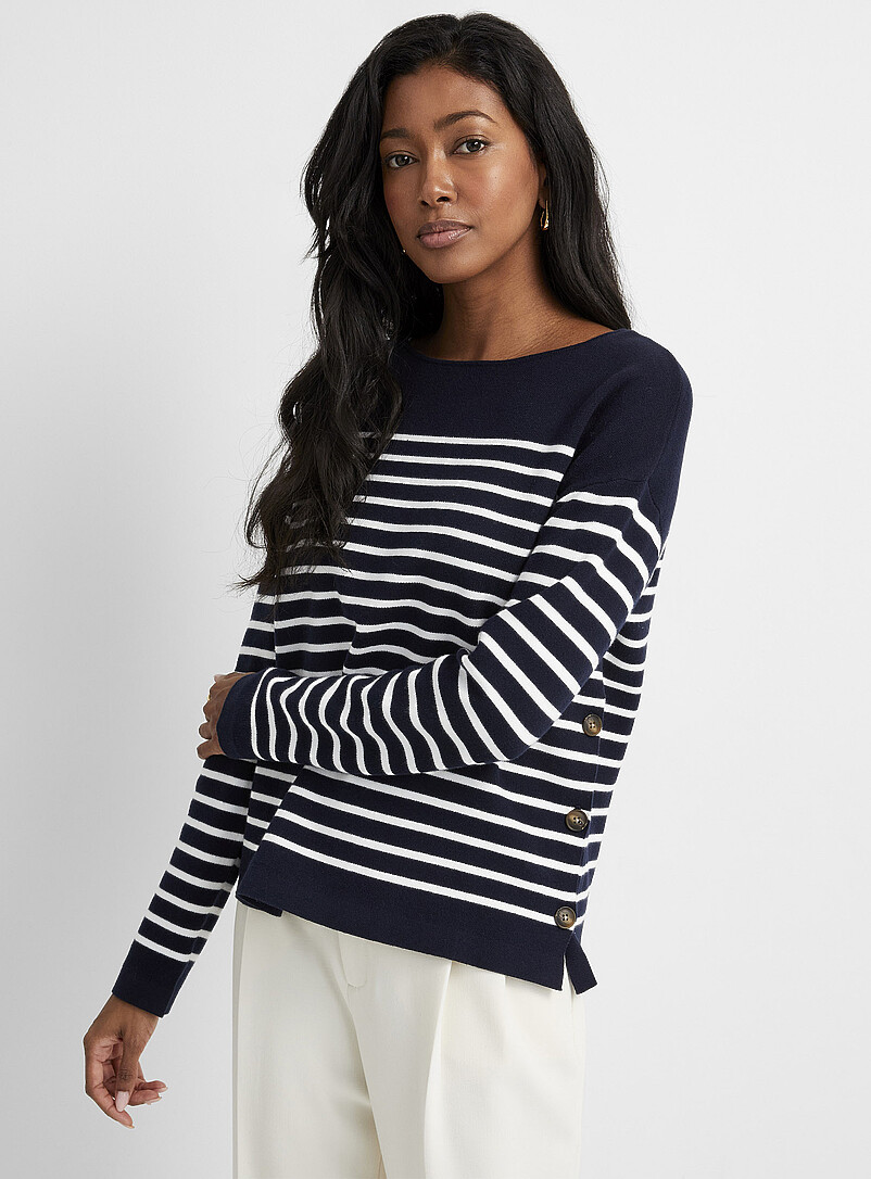 Structured Boat-Neck Sweater