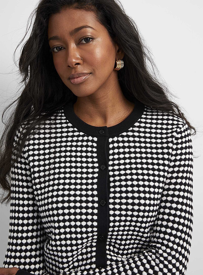 Scale texture fine-knit cardigan product image 2
