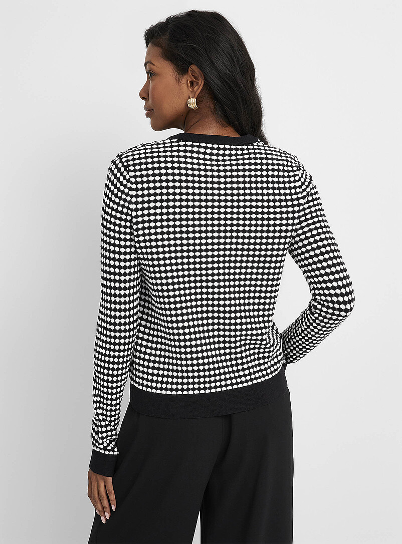 Scale texture fine-knit cardigan product image 3