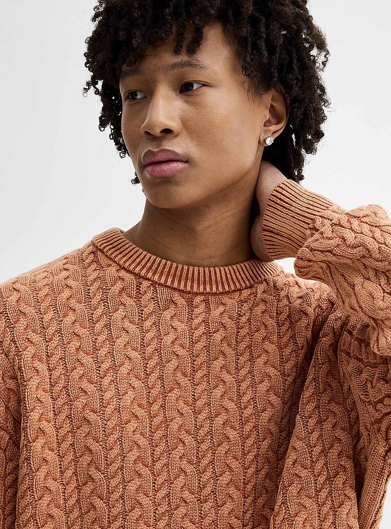 Washed cable-knit sweater product image 2