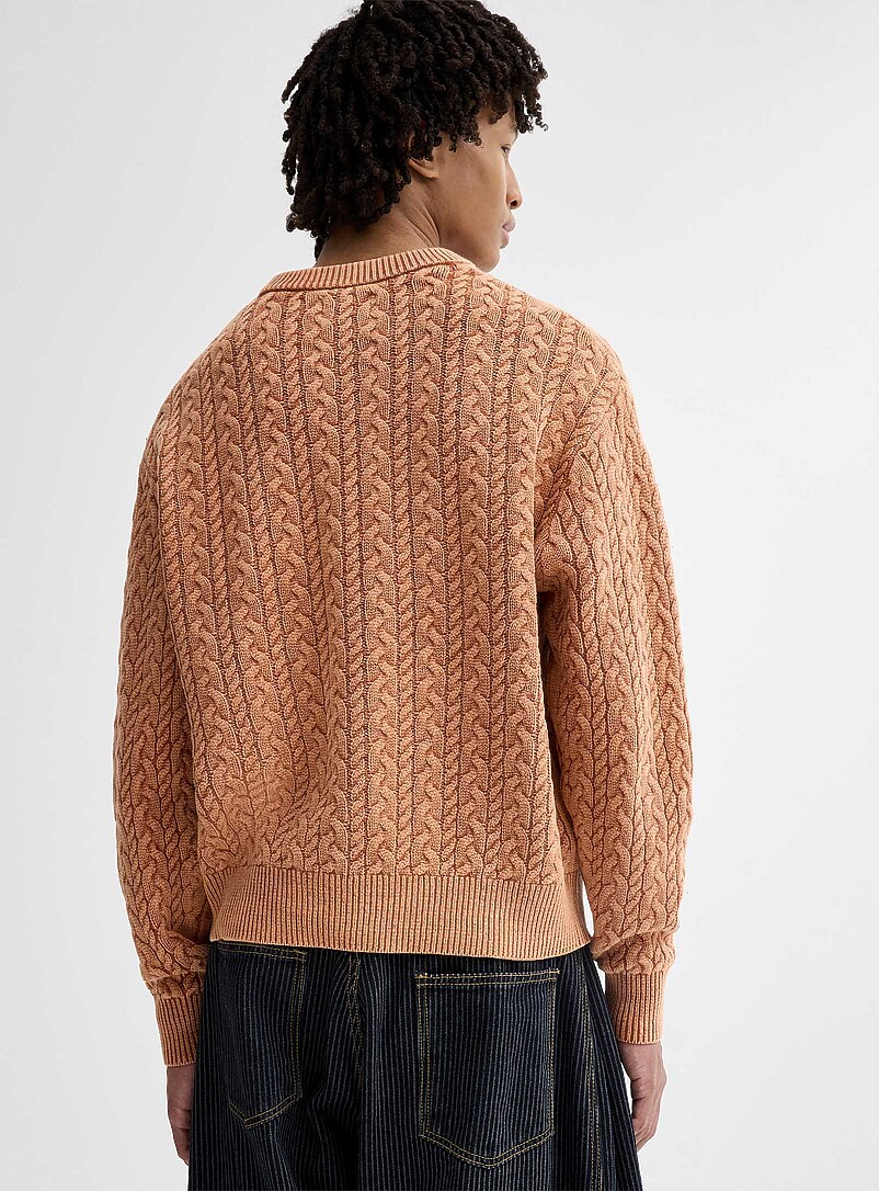 Washed cable-knit sweater product image 3