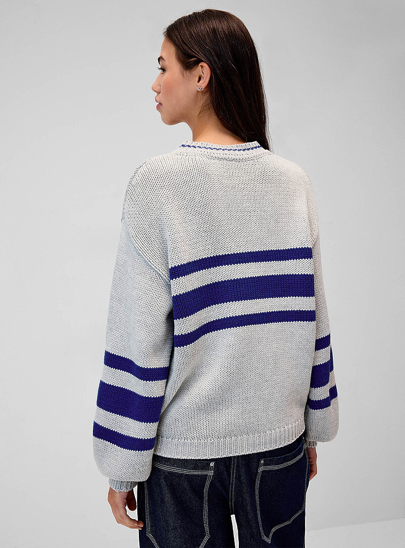 Retro stripes loose sweater product image 3