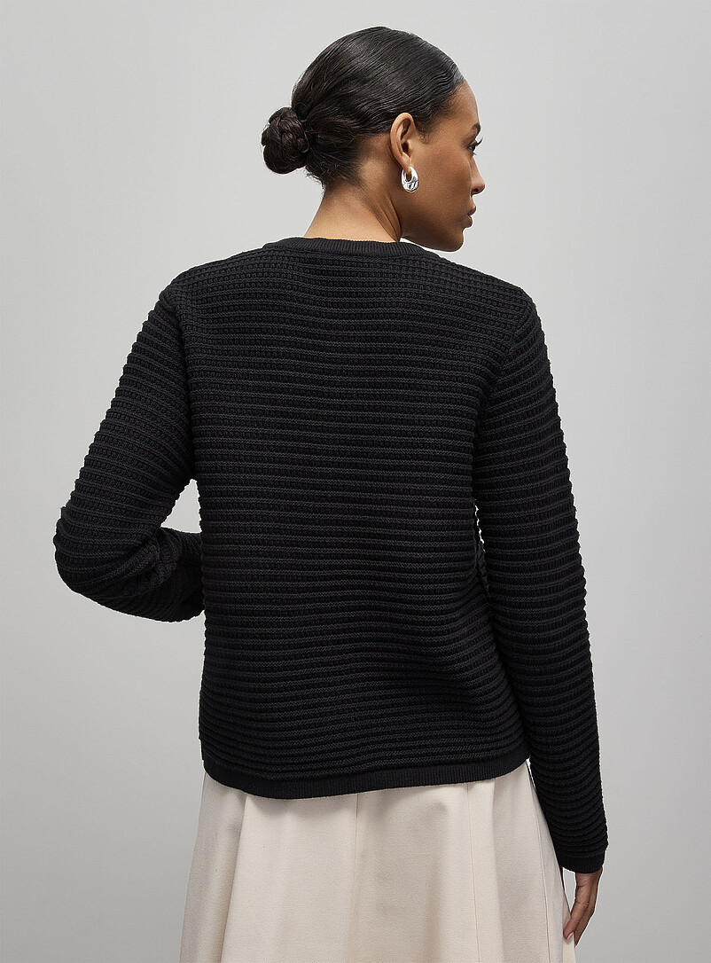 Patch pockets textured cardigan product image 3