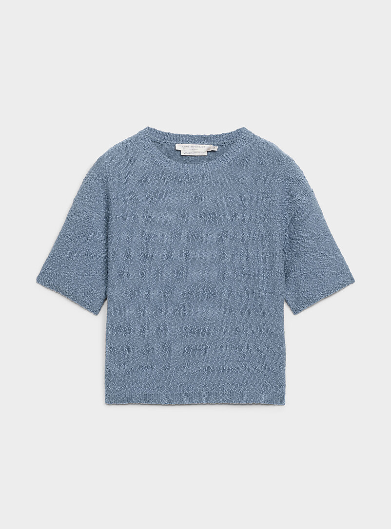 100% Reprocessed Cotton Textured Sweater