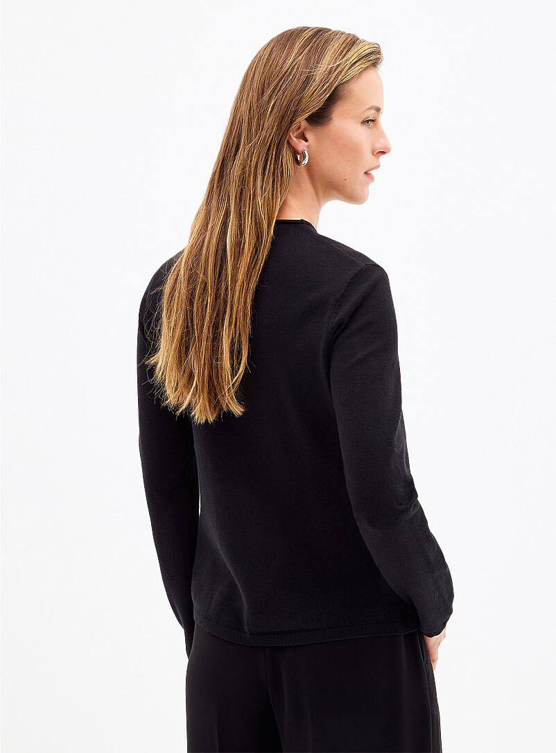 Solid fitted funnel neck cardigan product image 3