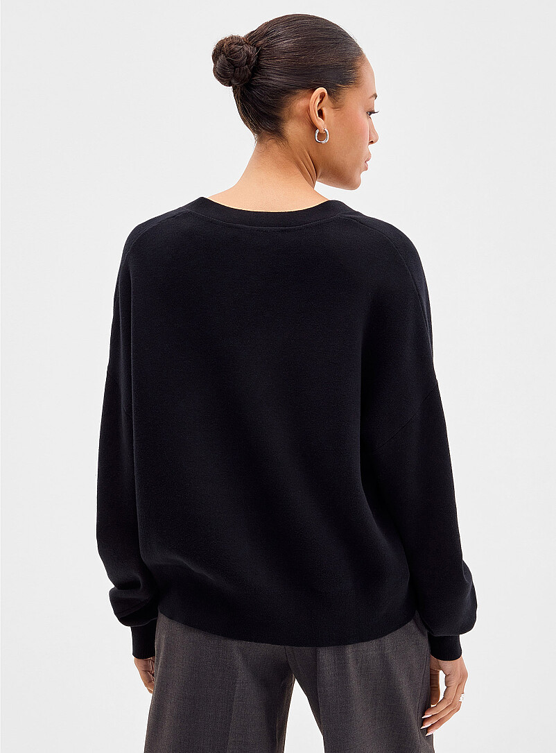 Square V-neck pure cotton cardigan product image 2
