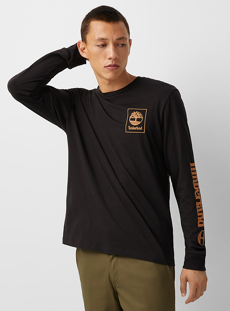 Timberland Black Logo-print T-shirt for men