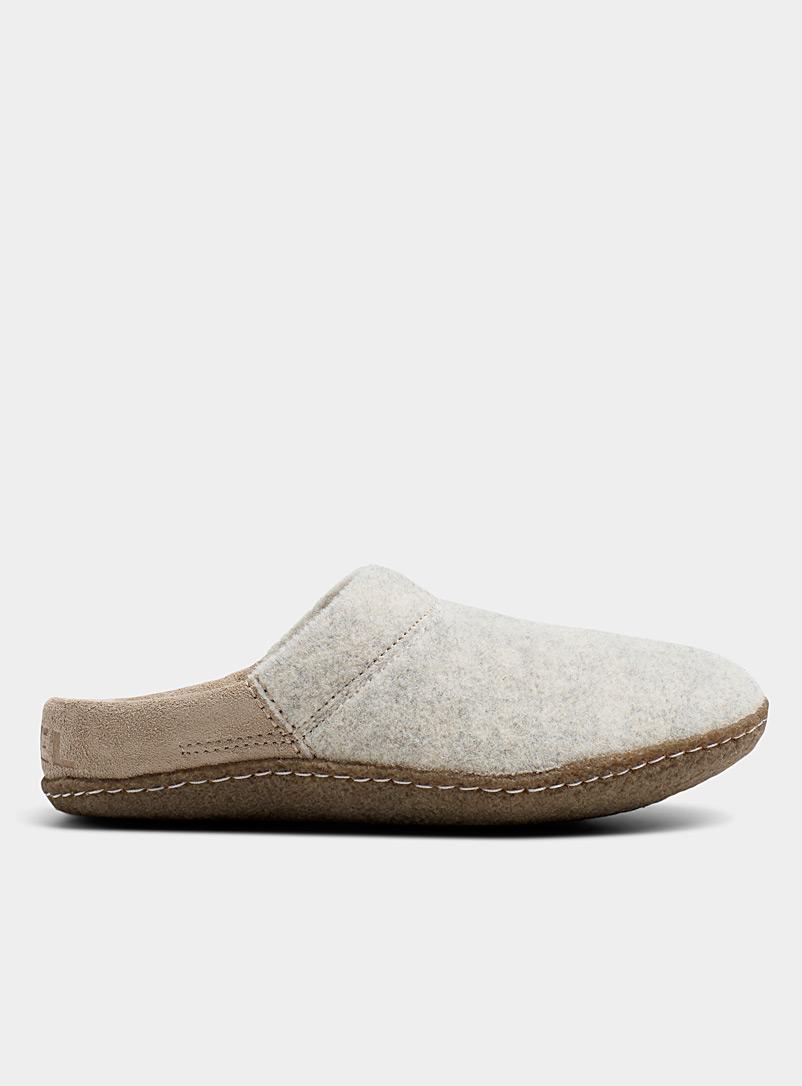 Sorel Cream Beige Nakiska Scuff mule slippers for women