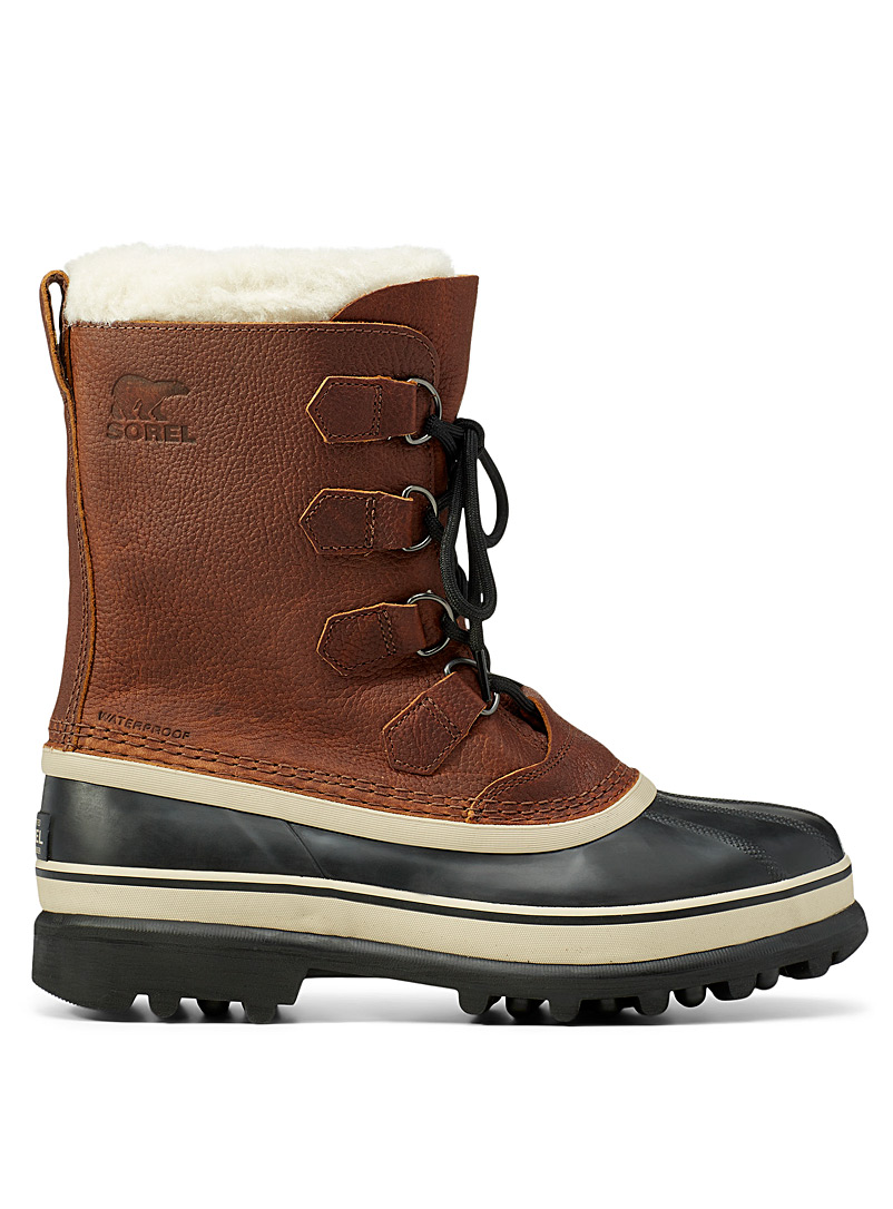 Sorel Brown Wool Caribou™ winter boots Men for men