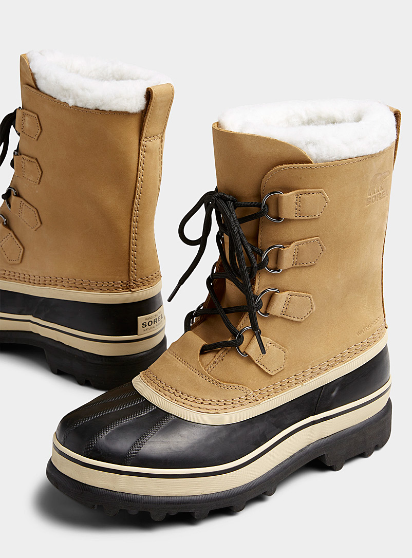 Sorel Medium Brown Wool Caribou™ winter boots Men for men