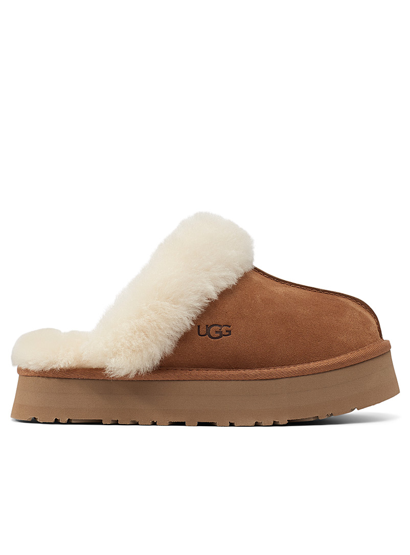 Disquette platform mule slippers, UGG, Shop Women's Slippers Online