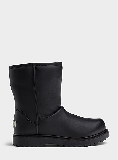 Relaxed leather boots Men