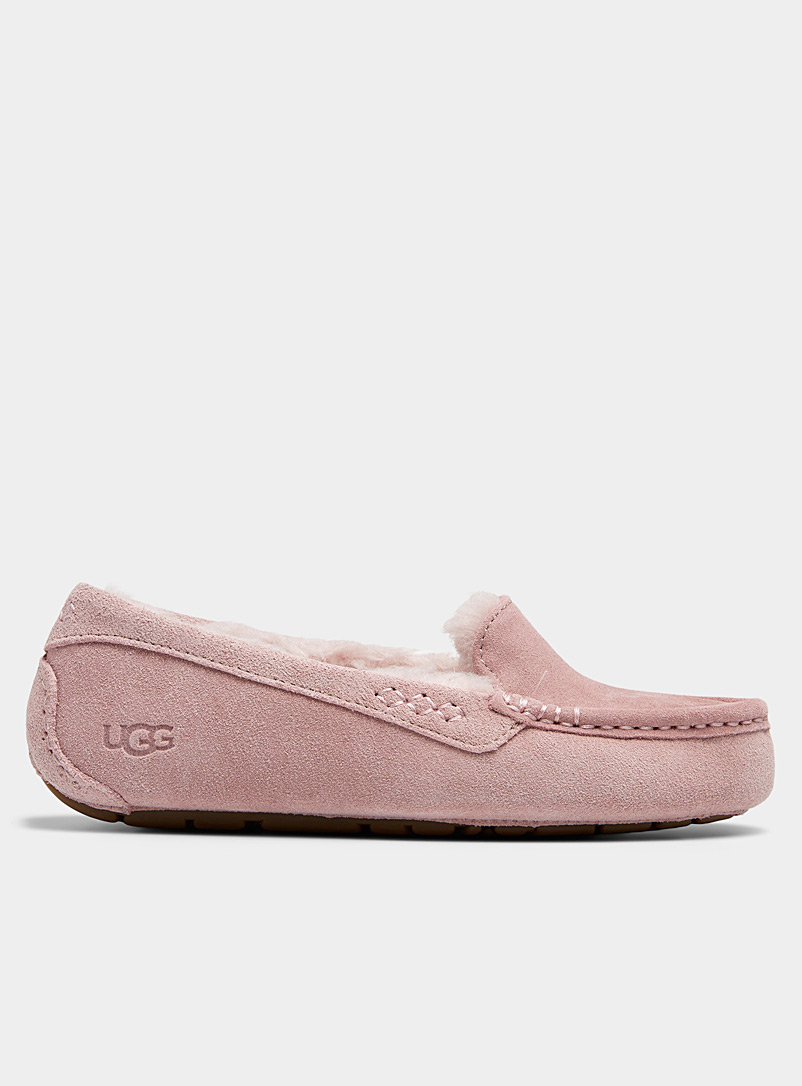 UGG Pink Ansley moccasin slippers for women
