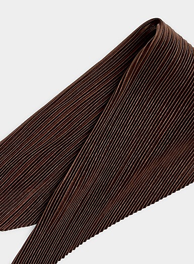 Le petit foulard pliss&eacute; chocolat