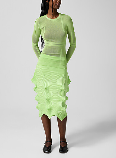 Linkage knit skirt