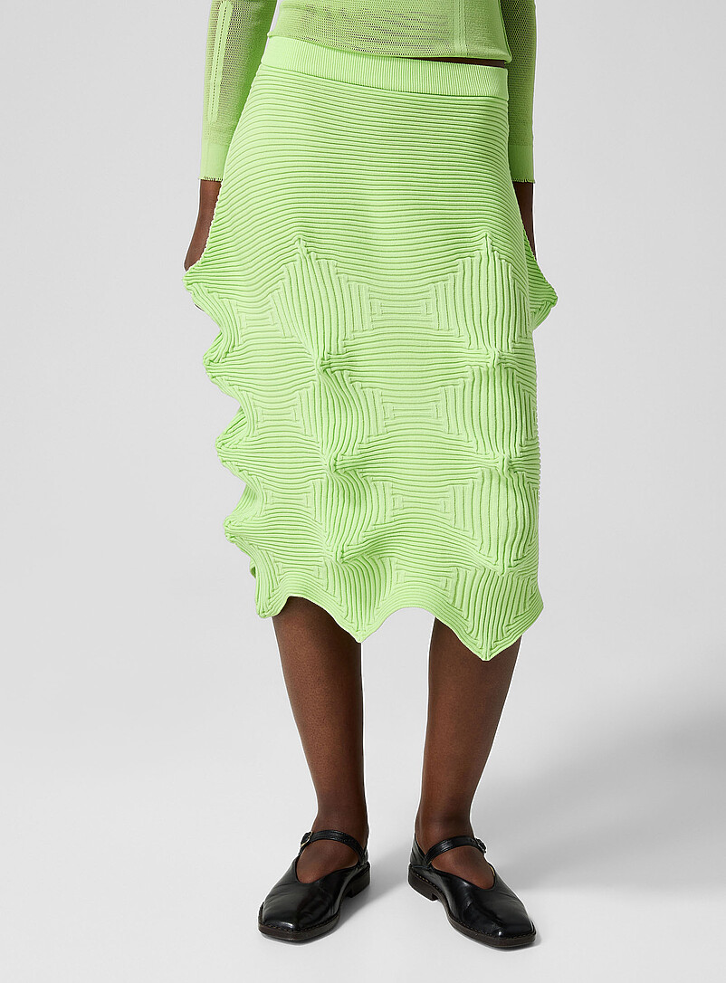 Linkage knit skirt | Issey Miyake | | Simons