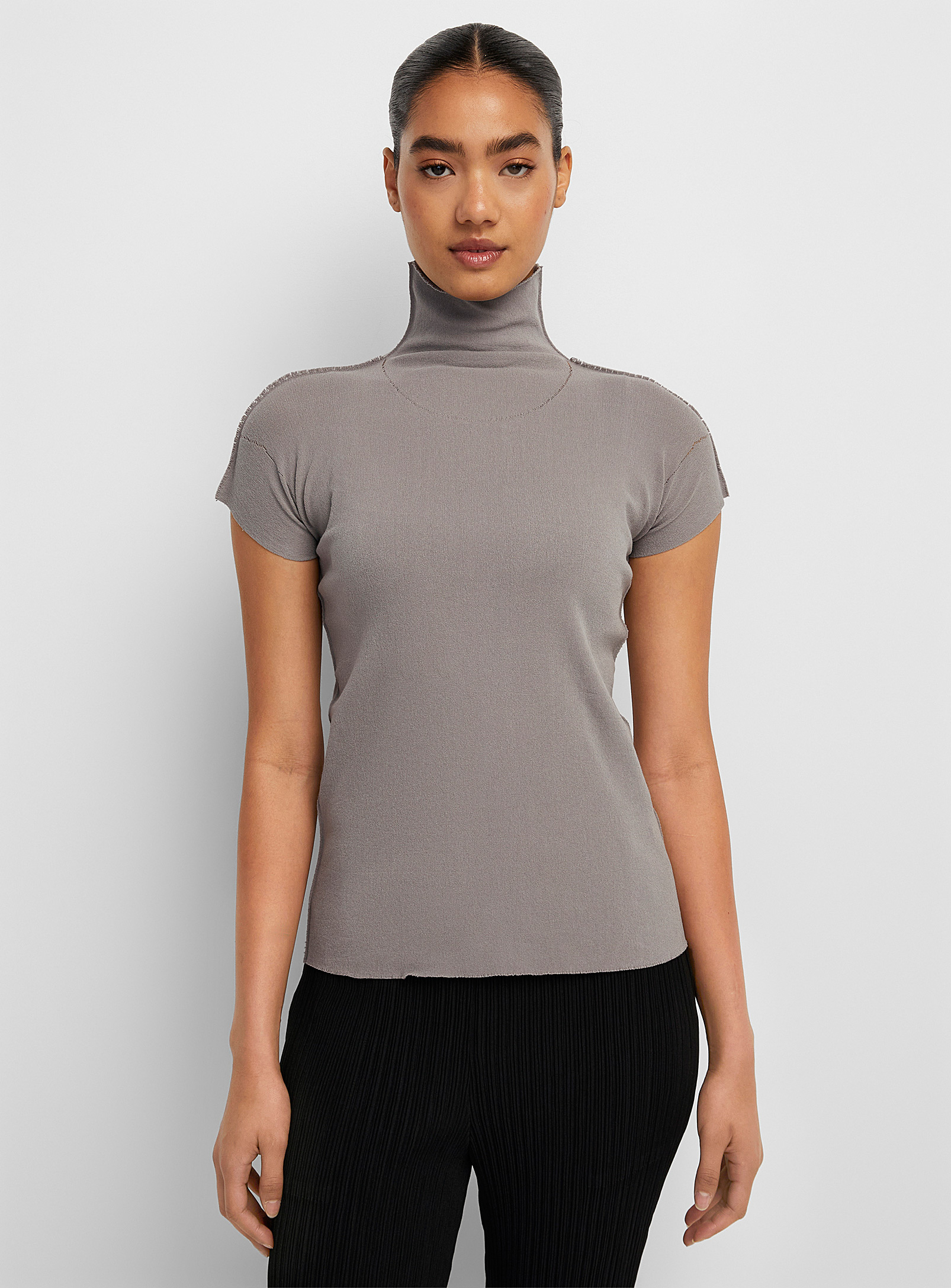 Issey Miyake Baguette 46 Cotton Sweater In Gray