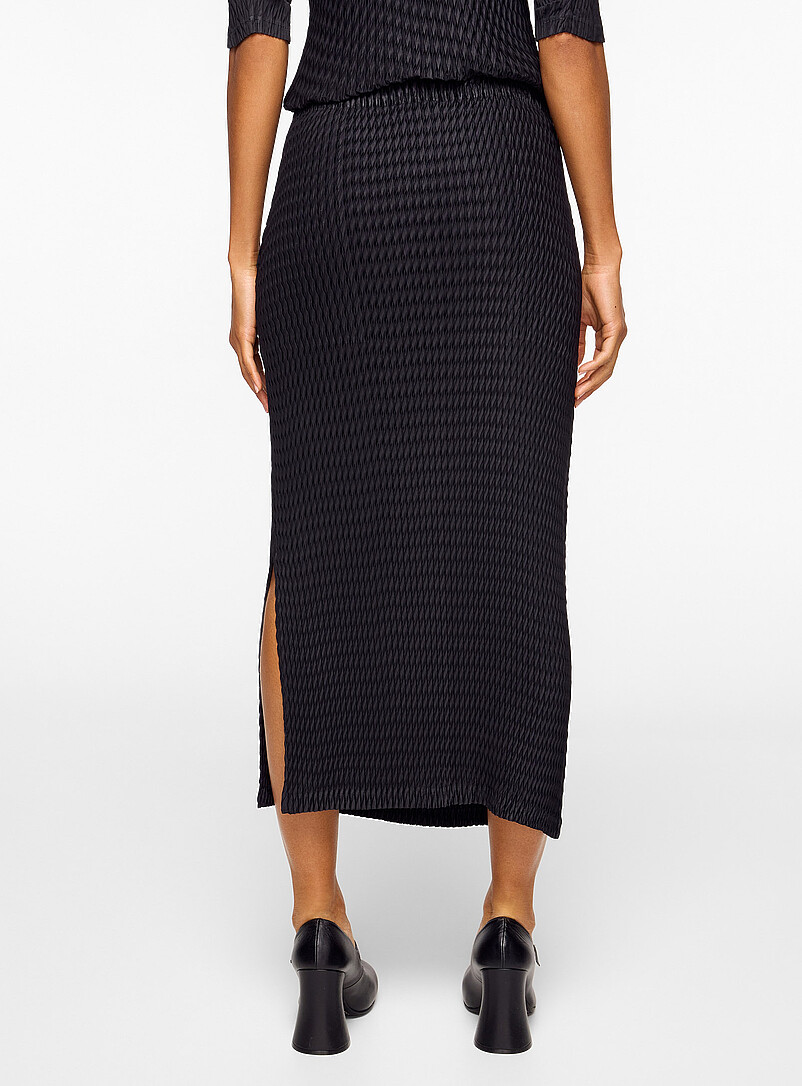 Chevron pleated slit midi skirt product image 3