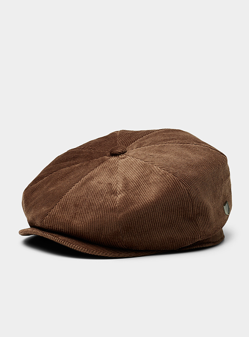 Brixton Medium Brown Brood Camelot wool cap for men