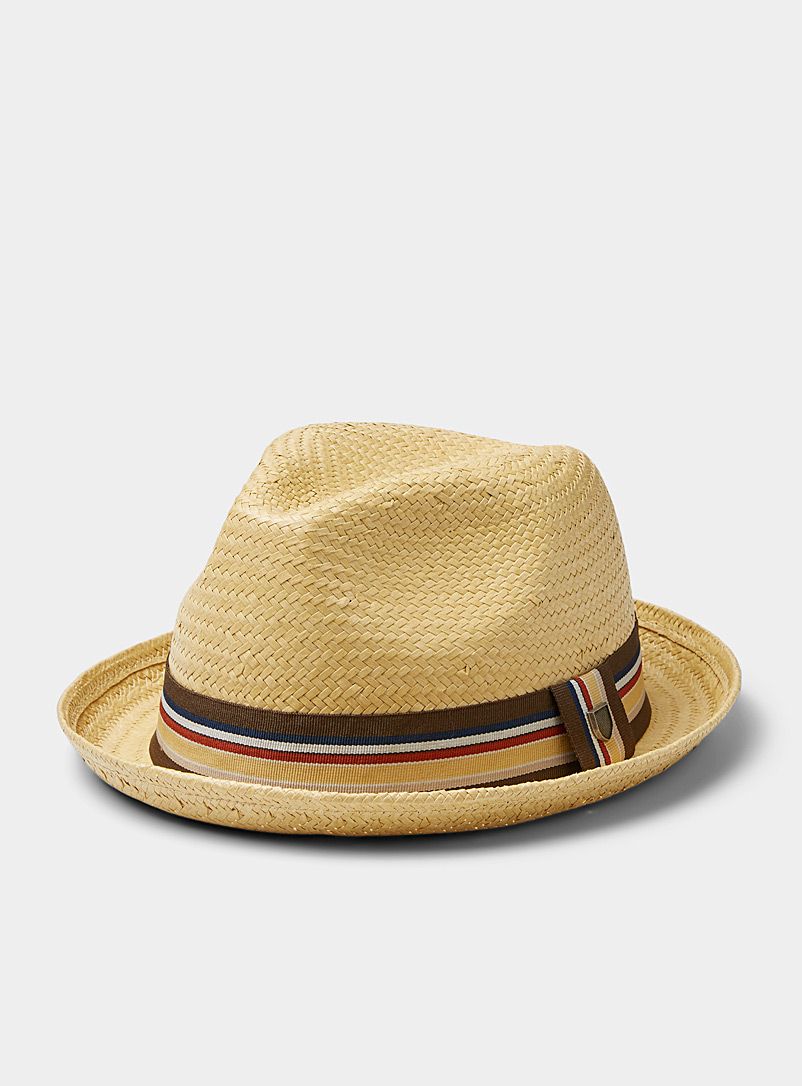 Brixton Cream Beige Castor straw player hat for men
